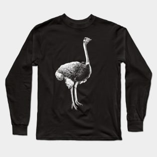 Common Ostrich Animal Portrait Long Sleeve T-Shirt